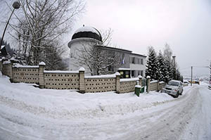 Zimní idylka Kysucké hvezdárni v Kysuckom Novom meste.