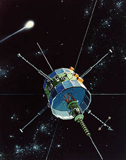 Kresba kosmické sondy ISSE-3 (ICE). Zdroj: Wikimedia 
